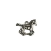 Charm, ornament metalic, 1 buc - cal, galop, 3D, mic