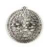 Imagine 2/2 - Ornament metalic Charm, 1 buc - rotund, ajurat, floral, decorativ