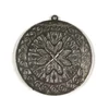 Charm, ornament metalic, 1 buc - rotund, perforat, decorativ