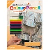 Set de colorat după numere, creioane colorate+ascuțitoare, 22x30 cm - animale
