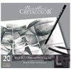Imagine 1/3 - Set desen cărbune Cretacolor Black Box - 20 buc, cutie metalică