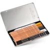 Imagine 4/7 - Cretacolor Eagle Set, set de desen, 12 buc, în cutie metalică