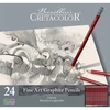 Set creioane grafit Cretacolor Fine Art Graphite - 24 buc, cutie metalica