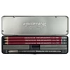 Set de buzunar Cretacolor Graphite Set de desen din grafit, 9 piese, cutie metalica