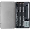 Imagine 2/6 - Cretacolor Nero Deep Black Drawing Set , 10 piese, cutie metalică