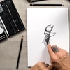 Imagine 6/6 - Cretacolor Nero Deep Black Drawing Set , 10 piese, cutie metalică