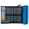 Imagine 7/8 - Cretacolor Pencil Wrap Set set de desen în suport de pânză rulabil - Aqua, 17 buc