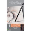 Imagine 5/5 - Set de desen și schițe pentru începători Cretacolor Teachers' Choice, 11 piese, cutie metalică