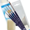 Da Vinci 5246 Set pensulă acuarelă, cu gât roșu, rotundă, 5 buc + săpun