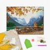 Imagine 2/18 - Pictură cu diamante , pe pânză întinsă , 40x50 cm - Toamna la munte