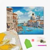 Pictură cu diamante , pe pânză întinsă, 40x50 cm - Canalele Veneției (Santa Maria della Salute)