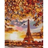 Imagine 1/18 - Pictură cu diamante , pe pânză întinsă , 40x50 cm - Paris Toamna
