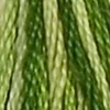 Ață pentru broderie DMC Mouliné (împărțit, 6 fire), 8 m - 492-92, Variegated - Avocado
