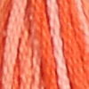 Ață pentru broderie DMC Mouliné (împărțit, 6 fire), 8 m - 496-106, Variegated - Coral