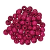 Mărgele din lemn, 6 mm, 110 buc - 35, roz strălucitor