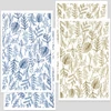 Imagine 1/7 - Hârtie de transfer pentru plastilina care se poate coace , 9x14 cm, 2x2 buc - ierburi - albastru, sepia