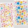 Hârtie de transfer pentru plastilina care se poate coace , 9x14 cm, 2x2 buc - flori colorate stilizate - mici, mari