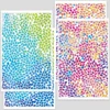 Imagine 1/7 - Hârtie de transfer pentru plastilina care se poate coace , 9x14 cm, 2x2 buc - petale de flori - albastru-verde, multicolor