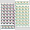 Imagine 1/7 - Hârtie de transfer pentru plastilina care se poate coace, 9x14 cm, 2x2 buc - chevron zig-zag - roz-negru, turcoaz