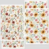 Hârtie de transfer pentru plastilina care se poate coace , 9x14 cm, 2x2 buc - flori de camp - multicolor