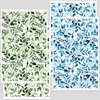 Imagine 1/7 - Hârtie de transfer pentru plastilina care se poate coace, 9x14 cm, 2x2 buc - frunze - verde, albastru