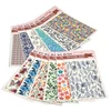 Hârtie de transfer pentru plastilina care se poate coace , 9x14 cm, 2x2 buc - buchete de flori, frunze - multicolor, verde