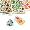 Hârtie de transfer pentru plastilina care se poate coace , 9x14 cm, 2x2 buc - buchete de flori, frunze - multicolor, verde
