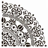 Șablon , Cadence, 25x25 cm - mandala, sfert
