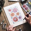 Pictură acuarelă abstractă - Creativitate și meditație - Kate Rebecca Leach