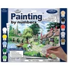 Set de colorat după numere, culori acrilice+pensulă, 29x39 cm - Hranirea rațelor