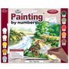 Set de colorat după numere, culori acrilice+pensulă, 29x39 cm - Camp de mac