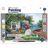 Imagine 3/3 - Set de colorat după numere, culori acrilice+pensulă, 29x39 cm - Terasa de primavara