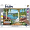 Imagine 3/3 - Set de colorat după numere, culori acrilice+pensulă, 29x39 cm - Verandă lac argintie