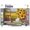 Set de colorat după numere, culori acrilice+pensulă, 29x39 cm - Floarea soarelui