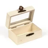 Imagine 1/2 - Cutie mini din lemn - dreptunghi, cu sticlă, 9x5,5x5 cm