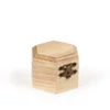 Imagine 2/2 - Mini-cutie din lemn - hexagonală, decorativă, 7x5 cm