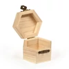 Imagine 1/2 - Mini-cutie din lemn - hexagonală, decorativă, 7x5 cm