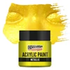 Vopsea acrilică metalizată Pentart, 50 ml - galben