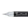 Pentel Dual Metallic Brush Pen marker pensulă , XGFH-DZX, argint