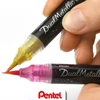 Pentel Dual Metallic Brush Pen marker pensulă , XGFH-DFX, portocaliu-galben metalizat