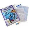Set de colorat după numere, culori acrilice+pensulă, 22x30 cm - Delfini