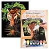 Set de colorat după numere, culori acrilice+pensulă, 22x30 cm - Thirsty tiger