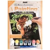 Set de colorat după numere, culori acrilice+pensulă, 22x30 cm - Thirsty tiger