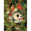 Imagine 2/3 - Set de colorat după numere, culori acrilice+pensulă, 22x30 cm - Birdhouse