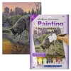 Set de colorat după numere, culori acrilice+pensulă, 22x30 cm - Imagine in oglinda