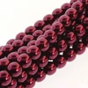 Colier ceh din mărgele de sticlă Tekla, 4 mm, 120 buc - Burgundy