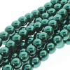 Colier ceh din mărgele de sticlă Tekla, 4 mm, 120 buc - Deep Emerald