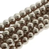 Colier ceh din mărgele de sticlă Tekla, 4 mm, 120 buc - Champagne