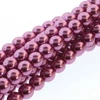 Colier ceh din mărgele de sticlă Tekla, 4 mm, 120 buc - Fuchsia