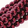 Colier ceh din mărgele de sticlă Tekla, 6 mm, 75 buc - Burgundy